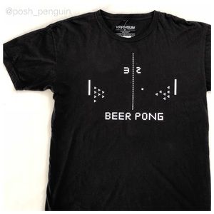 ⬇️15 NWT Black Beer Pong Graphic Tee Fifth Sun